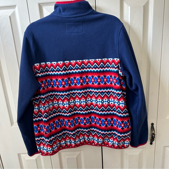 Lands End Women’s Size Large Heritage Quarter Snap Fleece Pullover Sweater Top - Picture 6 of 12